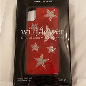 Wildflower red and silvers stars case